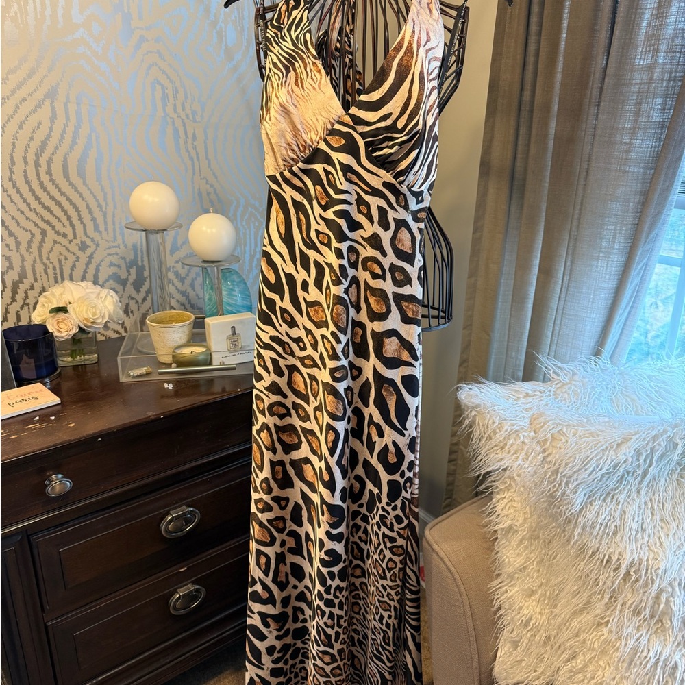 Avec Les Filles Zebra Print Dress